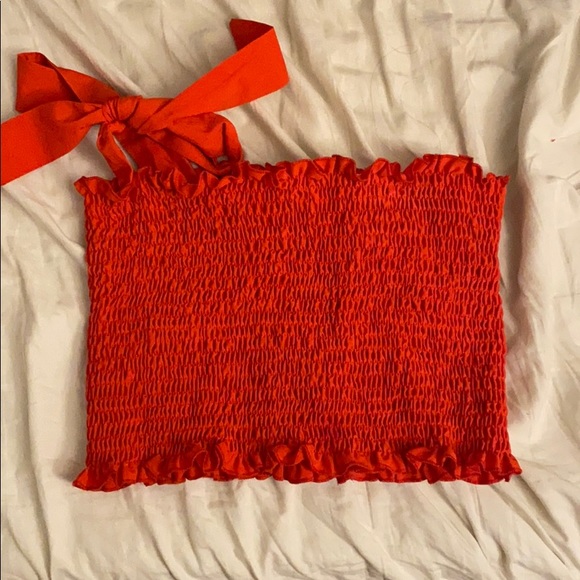 Tops - red crop top